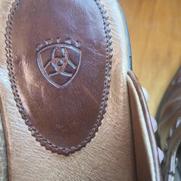 Ariat Brown Leather Slip-On Mules Size 7.5 - Picture 6 of 10